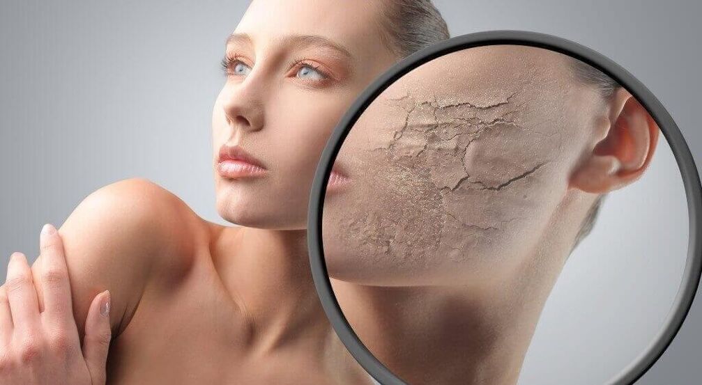 The destruction of the skin